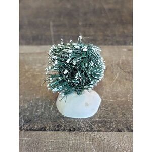 Department 56 mini shrub pine trees no Xmas Village accessory decor